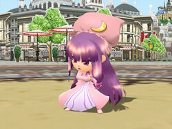  3d :&lt; chibi commentary_request female long_hair party_castle patchouli_knowledge solo tdk touhou 