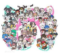  &gt;:) 6+girls :/ :d ;) acorn_woodpecker_(kemono_friends) annotated arctic_tern_(kemono_friends) arms_at_sides atlantic_puffin_(kemono_friends) bald_eagle_(kemono_friends) bandaid bandaid_on_face bandaid_on_nose barn_owl_(kemono_friends) bird_wings black_eyes black_hair blonde_hair blue_eyes blue_hair bodystocking bow bowtie brown_eyes brown_hair campo_flicker_(kemono_friends) chibi chips_(food) chukar_partridge_(kemono_friends) coat commentary_request common_cuckoo_(kemono_friends) dark-skinned_female dark_skin darwin&#039;s_finch_(kemono_friends) dodo_(kemono_friends) dress egg electric_guitar empty_eyes emu_(kemono_friends) eurasian_eagle_owl_(kemono_friends) flower food forest_owlet_(kemono_friends) full_body fur_collar fur_trim gastornis_(kemono_friends) glasses goldcrest_(kemono_friends) golden_eagle_(kemono_friends) gradient_hair greater_bird-of-paradise_(kemono_friends) greater_honeyguide_(kemono_friends) greater_rhea_(kemono_friends) green_hair green_pheasant_(kemono_friends) grey_eyes grey_hair guadalupe_caracara_(kemono_friends) guitar hair_flower hair_ornament harpy_eagle_(kemono_friends) hat head_wings heterochromia highres holding holding_food instrument japanese_bush_warbler_(kemono_friends) japanese_cormorant_(kemono_friends) japari_chips jungle_crow_(kemono_friends) kemono_friends king_vulture_(kemono_friends) kyuushuu_owl_(kemono_friends) long_hair long_sleeves looking_at_viewer low_ponytail martial_eagle_(kemono_friends) marvellous_spatuletail_(kemono_friends) multicolored_hair multiple_girls navel neck_ribbon north_island_brown_kiwi_(kemono_friends) north_island_giant_moa_(kemono_friends) northern_goshawk_(kemono_friends) northern_white-faced_owl_(kemono_friends) okinawa_rail_(kemono_friends) one_eye_closed open_hand open_mouth orange_eyes orange_hair ostrich_(kemono_friends) outstretched_arms passenger_pigeon_(kemono_friends) peafowl_(kemono_friends) peregrine_falcon_(kemono_friends) pince-nez pink_hair potato_chips purple_eyes red_eyes red_hair red_junglefowl_(kemono_friends) resplendent_quetzal_(kemono_friends) ribbon rock_pigeon_(kemono_friends) rock_ptarmigan_(kemono_friends) ross&#039;s_gull_(kemono_friends) sarashi scarf secretarybird_(kemono_friends) shoebill_(kemono_friends) short_hair side_ponytail skirt smile smug southern_cassowary_(kemono_friends) spectacled_owl_(kemono_friends) standing striated_caracara_(kemono_friends) superb_lyrebird_(kemono_friends) tatsuno_newo translated twitter_username v-shaped_eyebrows very_long_hair very_short_hair waving white-naped_crane_(kemono_friends) white_background white_hair white_peafowl_(kemono_friends) wings yatagarasu_(kemono_friends) yellow_eyes 