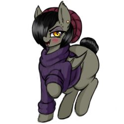  1:1 2020 aer0_zer0 alpha_channel ambiguous_gender bat_pony blush clothed clothed_feral clothing equid fan_character feral hasbro hi_res looking_at_viewer mammal my_little_pony open_mouth simple_background solo transparent_background 