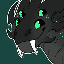  1:1 4_eyes alien ambiguous_gender dragon feral green_background icon khaoticvex low_res multi_eye mythological_creature mythological_scalie mythology scalie simple_background solo xeno-drake 