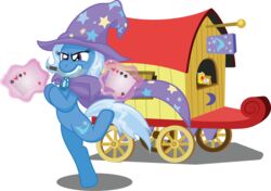  2014 absurd_res alpha_channel arrested_development cape card carriage clothing crossover cutie_mark dancing equid equine friendship_is_magic gob_bluth hasbro hi_res horn horse knife magic magician_hat mammal my_little_pony mythological_creature mythological_equine mythology parody purple_eyes solo t-3000 trixie_(mlp) unicorn wheel 