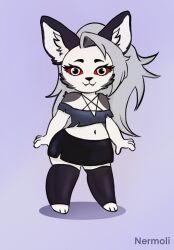  anthro artist_nermoli canid canine canis chibi chibi_loona drawing female female/female furry hazbin hazbin_fanart hazbin_hotel_fanart hazbinhotelfanart hi_res hotel invalid_tag loona mammal nermoli nermoli_art nermoli_artist rendered sfw wolf 