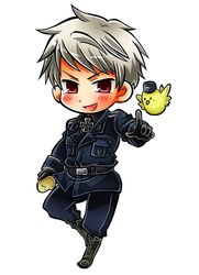  axis_powers_hetalia chibi hajime_(kaniku) male prussia uniform 