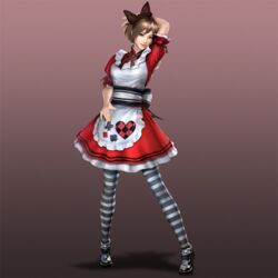  alice alice_(wonderland)_(cosplay) alice_in_wonderland brown_hair female shin_sangoku_musou sun_shang_xiang 