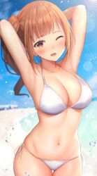  bikini cleavage igarashi_kyouko swimsuits the_idolm@ster the_idolm@ster_cinderella_girls u_rin 