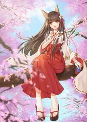  akagi_(zhanjianshaonv) animal_ears japanese_clothes l_ii zhanjianshaonv 