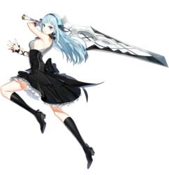  closers heels red_star_alliance sword transparent_png violet_(closers) 