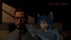  16:9 3d_(artwork) anthro canid digital_media_(artwork) duo female gordon_freeman half-life hi_res krystal_(star_fox) male male/female mammal nintendo orionfire source_filmmaker_(artwork) star_fox valve widescreen 