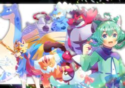  :d ahoge amoonguss animal_ears blue_eyes blush bow braid cat_ears cat_girl cat_tail clenched_teeth colored_sclera commentary_request crossed_arms dress female gigantamax gigantamax_lapras green_dress green_hair hair_between_eyes hairbow hand_up heart heart_ahoge holding holding_poke_ball incineroar indie_virtual_youtuber kou_hiyoyo landorus landorus_(therian) lapras letterboxed long_hair long_sleeves looking_at_viewer midori_takanashi mouth_hold oerba_yun_fang open_mouth poke_ball poke_ball_(basic) pokemon pokemon_(creature) red_bow sharp_teeth smile sword tail teeth thundurus thundurus_(therian) twin_braids virtual_youtuber weapon white_background yellow_eyes yellow_sclera zacian zacian_(crowned) 