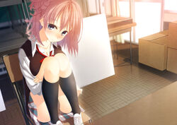  kagome panties seifuku underwear yahari_ore_no_seishun_love_come_wa_machigatteiru. yuigahama_yui 