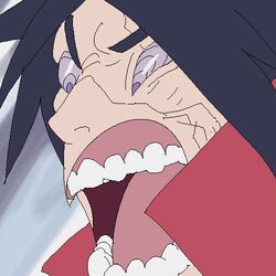  1boy black_hair lowres male male_focus naruto naruto_shippuuden open_mouth pain_(naruto) parody solo uchiha_madara uchiha_madara_(edo_tensei) 