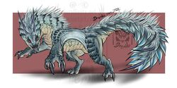  2018 2:1 capcom digital_media_(artwork) dragon drerika fanged_wyvern feral fur hair horn male monster_hunter mythological_creature mythological_scalie mythology scalie tail tobi-kadachi watermark 