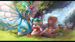  6+girls ancient_fairy_dragon armor brown_hair cape commentary_request dress drill_hair duel_monster ebon_magician_curran fairy fairy_wings green_hair hat highres jerry_beans_man key key_mace kuribon letterboxed li_jing life_stream_dragon lion long_hair lua_(yu-gi-oh!) luca_(yu-gi-oh!) mini_person minigirl mokey_mokey multiple_girls photoshop_(medium) pink_hair ponytail power_tool_dragon regulus_(yu-gi-oh!) robot shield shorts siblings smile spirit_of_the_breeze spore_(yu-gi-oh!) sunlight_unicorn sunny_pixie sword thighhighs twins twintails unicorn watapon weapon whip white_magician_pikeru wings yu-gi-oh! yu-gi-oh!_5d&#039;s 