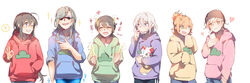  6+boys ^_^ ahoge beanie black_hair blonde_hair cellphone closed_eyes commentary_request cosplay fox glowstick green_eyes green_hair grin hat heart highres honebami_toushirou hood hoodie horikawa_kunihiro konnosuke male_focus mask matsuno_choromatsu matsuno_choromatsu_(cosplay) matsuno_ichimatsu matsuno_ichimatsu_(cosplay) matsuno_jyushimatsu matsuno_jyushimatsu_(cosplay) matsuno_karamatsu matsuno_karamatsu_(cosplay) matsuno_osomatsu matsuno_osomatsu_(cosplay) matsuno_todomatsu matsuno_todomatsu_(cosplay) money_gesture monoyoshi_sadamune mouth_mask multiple_boys namazuo_toushirou nikkari_aoe nomi_(15175687) one_eye_closed orange_hair osomatsu-san osomatsu_(series) phone ponytail purple_eyes sleeves_past_wrists smartphone smile sparkle sunglasses surgical_mask touken_ranbu translation_request urashima_kotetsu white_hair yellow_eyes 