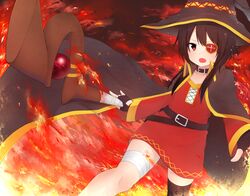  akky_(akimi1127) brown_hair kono_subarashii_sekai_ni_shukufuku_wo! magic megumin red_eyes 