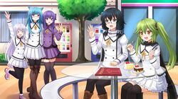  animal_ears aqua_hair black_hair blush boots bow cake catgirl drink fruit glasses gray_eyes green_hair group gun_gale_online hecate_(colette_hawkins) infinite_stratos kazenokaze long_hair oerba_yun_fang original pantyhose purple_eyes purple_hair restia ribbons sarashiki_kanzashi scarf seifuku seirei_tsukai_no_blade_dance shinon_(sao) strawberry sword_art_online thighhighs tree twintails white_hair yellow_eyes zettai_ryouiki 