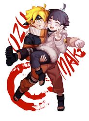  1boy ahoge bad_id bad_pixiv_id blonde_hair blue_eyes brother_and_sister carrying cosplay female highres hyuuga_hinata hyuuga_hinata_(cosplay) naruto naruto_(series) noeunjung93 princess_carry purple_eyes purple_hair siblings uzumaki_boruto uzumaki_himawari uzumaki_naruto uzumaki_naruto_(cosplay) v 