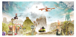  5boys 6+girls aircraft airplane airship ashitaka beard biplane blush blush_stickers bow bridge broom broom_riding brown_hair cape car city cloud commentary company_connection crossover elk facial_hair fantasy father_and_daughter fio_piccolo flying forest glasses glider grass hairbow hat high_ponytail highres house jumpsuit kaze_no_tani_no_nausicaa kiki_(majo_no_takkyuubin) kodama kurenai_no_buta kusakabe_mei kusakabe_satsuki lamppost long_hair looking_to_the_side majo_no_takkyuubin mononoke_hime motor_vehicle mountain multiple_boys multiple_girls muska nature nausicaa nekobus night night_sky ogino_akiichirou ogino_chihiro old old_man outdoors pazu plant pointing ponytail red_hair reins riding running san_(mononoke_hime) scenery sen_to_chihiro_no_kamikakushi sheeta shirt short_hair shouting siblings sign silhouette sisters skirt sky star_(sky) striped_clothes striped_shirt studio_ghibli suspender_skirt suspenders tenkuu_no_shiro_laputa tombo_(majo_no_takkyuubin) tonari_no_totoro top_hat totoro twintails valley vines voxnote windmill witch yakul yupa 