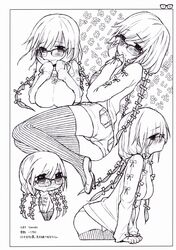  chibi megane monochrome thighhighs wada_rco wadamemo 