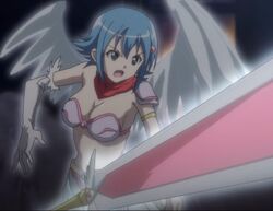  angel armor blue_hair female green_eyes nanael queen&#039;s_blade queen&#039;s_blade_rebellion queen&#039;s_blade_vanquished_queens solo sword weapon wings 