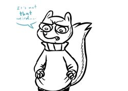  2017 alternate_species anthro claws clothed clothing cute_fangs dialogue disney english_text fan_character hands_on_hips inkyfrog male mammal mephitid percy_vison simple_background skunk solo text white_background zootopia 