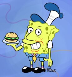  2018 anthro biped burger clothed clothing crossover digital_media_(artwork) flower flower_cloud_(spongebob) food footwear fusion happy hat headgear headwear humor krabby_patty legwear lettuce male marine meat meme necktie nickelodeon noah_the_cartoonist plant plate sea_sponge seymour_skinner shoes smile socks solo spongebob_squarepants spongebob_squarepants_(character) standing steamed_hams teeth text the_simpsons vegetable what why 