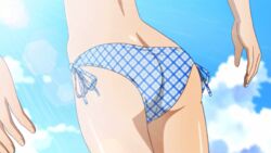  animated animated ass ass_shake bikini butt_crack cloud clouds furukawa_keiko shinryaku!_ikamusume side-tie_bikini spanking swimsuit 