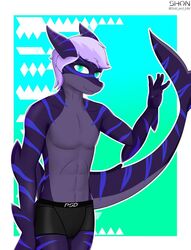  abs anthro boxer_briefs boxer_briefs_only clothed clothing compression_artifacts fish gold_and_mist half-length_portrait hi_res male male_anthro marine portrait riptide_(riptideshark) shaded shark simple_background snout solo standing topless underwear underwear_only 