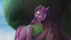  16:9 2015 avoid_posting equid equine female feral friendship_is_magic hasbro hi_res horn mammal my_little_pony mythological_creature mythological_equine mythology noben smile solo twilight_sparkle_(mlp) unicorn widescreen 