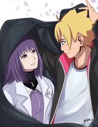  blonde_hair blue_eyes blue_hair boruto:_naruto_next_generations facial_mark kakei_sumire mile_borusumi naruto naruto_(series) purple_eyes purple_hair uzumaki_boruto whisker_markings whiskers 