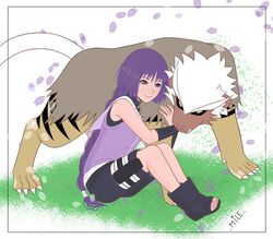  blonde_hair blue_eyes blue_hair boruto:_naruto_next_generations facial_mark highres kakei_sumire mile_borusumi naruto naruto_(series) nue_(boruto) purple_eyes purple_hair whisker_markings whiskers 