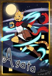  action_pose agata_(arc_rose) anthro arc_rose card_template digital_drawing_(artwork) digital_media_(artwork) domestic_cat felid feline felis looking_at_viewer mammal pose running smile smiling_at_viewer tail whiskers 