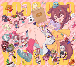  &gt;_&lt; 1boy 4girls :3 :d ?_block animal_collar animal_crossing animal_ear_fluff animal_ears assassin&#039;s_creed:_syndicate assassin&#039;s_creed_(series) assault_visor banjo-kazooie baseball_bat black_hair blue_bow blush bomb bomberman bone bone_hair_ornament bow braid breasts brown_eyes brown_hair buttons canine cat_girl chainsaw character_doll character_request chili_pepper chocolate_cornet chu_chu_rocket closed_eyes closed_mouth coffee collar collarbone collared_dress commentary_request copyright_request cosplay creature cross-laced_footwear cup dog_ears dog_girl dog_tail doom_(2016) doom_(series) dress duplicate eggplant emoji english_commentary evie_frye evie_frye_(cosplay) explosive fall_guys fingernails flipped_hair food fox_girl french_fries french_fry_costume friday_the_13th frilled_jacket frills full_body game_console gold_creator_award hair_between_eyes hair_ornament hair_over_shoulder hairclip highres hockey_mask holding holding_chainsaw holding_stuffed_toy hololive hololive_gamers hololive_idol_uniform hoso-inu hug inkling_player_character inugami_korone inugami_korone_(1st_costume) jacket jitome kaze_no_klonoa kirby kirby_(series) klonoa knees knees_together_feet_apart kunio-kun kunio-kun_series legs_apart limbo_(game) listener_(inugami_korone) long_hair loose_socks low-tied_long_hair low_twin_braids low_twintails mario mario_(cosplay) mario_(series) mask minecraft mixed-language_commentary mother_(game) mother_2 multicolored_footwear multicolored_hair multiple_girls mumbo_token nail nail_bat nail_polish nekomata_okayu ness_(mother_2) ness_(mother_2)_(cosplay) nyanpyou oerba_yun_fang off_shoulder official_alternate_costume ookami_mio open_clothes open_jacket open_mouth paw_print pickaxe pink_background pixel-perfect_duplicate pleading_face_emoji pocket purple_eyes pyuu_to_fuku!_jaguar:_ashita_no_jump red_bow red_collar red_footwear red_hair red_socks reference_request saucer seashell sega_tarou sega_tarou_(cosplay) segagaga shell shirakami_fubuki shoelaces shoes short_dress short_sleeves sleeveless sleeveless_dress smile sneakers socks sparkle splatoon_(series) streaked_hair striped striped_background stuffed_toy super_bunny_man super_famicom super_famicom_gamepad super_star_(mario) tail teacup triangle_mouth twin_braids twintails twitter_username upskirt vinhnyu virtual_youtuber white_dress wolf_girl wristband xd yellow_jacket yellow_nails youtube youtube_creator_award youtube_logo 