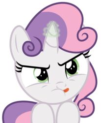  2015 absurd_res alpha_channel equid equine female feral friendship_is_magic hasbro hi_res horn mammal masemj my_little_pony mythological_creature mythological_equine mythology simple_background solo sweetie_belle_(mlp) transparent_background unicorn young young_feral 