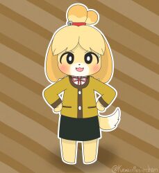  absurd_res animal_crossing canid canine canis domestic_dog female hi_res isabelle_(animal_crossing) kawaiirosiechan mammal nintendo solo 