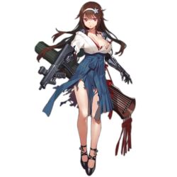  black_footwear blue_skirt blunt_bangs breasts brown_hair cleavage fangdan_runiu female flower full_body girls&#039;_frontline gun guqin hair_flower hair_ornament hairband holding holding_gun holding_weapon instrument_case japanese_clothes js_9_(girls&#039;_frontline) js_9_(tender_marigold)_(girls&#039;_frontline) kimono large_breasts long_hair long_skirt looking_at_viewer mary_janes mechanical_arms off_shoulder official_alternate_costume official_art parted_lips qcw-05 red_eyes shoes skirt solo standing submachine_gun tachi-e third-party_source torn_clothes torn_kimono torn_skirt transparent_background weapon white_kimono 