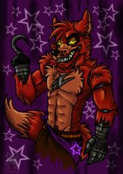  2017 animatronic anthro canid canine digital_media_(artwork) five_nights_at_freddy&#039;s fox foxy_(fnaf) hook juliart15 machine mammal robot scottgames solo 