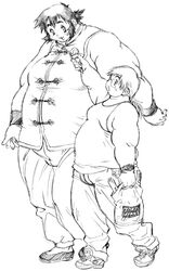  2boys fat glasses ice_cream multiple_boys obese open_mouth tanuma_yuuichirou walking yaoi 