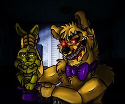  2017 animatronic anthro bear digital_media_(artwork) duo five_nights_at_freddy&#039;s five_nights_at_freddy&#039;s_3 five_nights_at_freddy&#039;s_4 juliart15 lagomorph leporid machine mammal nightmare_fredbear_(fnaf) rabbit robot scottgames springtrap_(fnaf) 