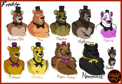  2017 absurd_res alternate_species american_black_bear anthro anthrofied bear black_bear bow_(feature) bow_tie digital_media_(artwork) english_text five_nights_at_freddy&#039;s five_nights_at_freddy&#039;s_2 five_nights_at_freddy&#039;s_3 five_nights_at_freddy&#039;s_4 fnafng fredbear_(fnaf) freddles_(fnaf) freddy_(fnaf) funtime_freddy_(fnafsl) furrification golden_freddy_(fnaf) hi_res mammal namygaga nightmare_(fnaf) nightmare_fredbear_(fnaf) nightmare_freddy_(fnaf) phantom_freddy_(fnaf) scottgames sister_location text toy_freddy_(fnaf) ursine 