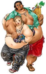  2boys fat glasses multiple_boys nipples obese tanuma_yuuichirou white_background yaoi 