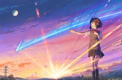  kimi_no_na_wa landscape miyamizu_mitsuha seifuku tachibana_taki 