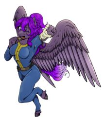  absurd_res alpha_channel anthro equid equine fallout fallout_equestria fan_character female hasbro hi_res mammal microsoft my_little_pony mythological_creature mythological_equine mythology natt333 pegasus solo wings 