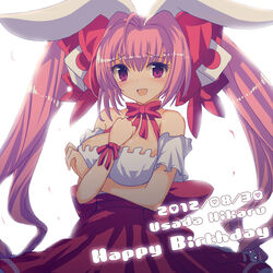  1:1 2012 accessory ahoge alternative_fashion animal_humanoid bangs big_breasts birthday bow_ribbon breasts cleavage clothed clothed_female clothed_humanoid clothing di_gi_charat dice digital_drawing_(artwork) digital_media_(artwork) dress english_text female female_humanoid glistening glistening_eyes glistening_hair hair hair_accessory hair_ribbon hairbow hikaru_usada humanoid icon j-fashion japanese_idol lagomorph lagomorph_humanoid leporid_humanoid mammal mammal_humanoid multicolored_clothing multicolored_dress neck_bow open_mouth open_smile pink_eyes pink_hair pink_theme rabbit_humanoid red_clothing red_dress ribbons shaded smile solo text twin_bows twin_hair_bows twintails_(hairstyle) two_tone_clothing two_tone_dress white_clothing white_dress white_ears yodori 