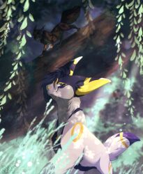  absurd_res artist_name black_body black_fur black_hair blonde_hair brother_(lore) brother_and_sister_(lore) brown_body brown_fur brown_hair cheek_tuft claws digital_media_(artwork) eeveelution facial_tuft female feral flareon fluffy fluffy_tail fur fur_markings generation_1_pokemon generation_2_pokemon generation_4_pokemon grey_body grey_fur hair happy hi_res limi_eeveelion looking_at_another looking_at_viewer looking_pleasured male male/female mammal markings neck_tuft night nintendo on_ground open_mouth open_smile orange_body outside plant pokemon pokemon_(species) red_body red_fur short_hair shyryp sibling_(lore) signature sister_(lore) sky sky_brook_(shyryp) smile tail teeth text tongue tree tuft twins_(lore) umbreon white_body white_fur white_inner_ear yellow_body yellow_fur yellow_inner_ear 