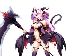  :o breasts cleavage dark_persona demon_girl demon_horns demon_tail demon_wings detached_sleeves female flower game_cg gold_trim hair_flower hair_ornament heart heart_o-ring holding holding_scythe holding_weapon horns inoino kouyoku_senki_exs-tia large_breasts large_variant_set long_hair looking_at_viewer low_wings luxtia navel non-web_source o-ring official_art open_mouth pink_eyes pink_hair pointy_ears pubic_tattoo revealing_clothes scythe showgirl_skirt solo tachi-e tail tattoo thighhighs transparent_background variant_set weapon wings 