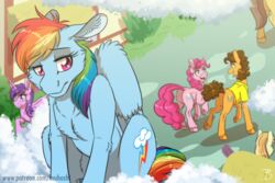  cheese_sandwich_(mlp) chest_tuft cloud cutie_mark equid equine female feral floppy_ears friendship_is_magic group hasbro hi_res horn horse inuhoshi-to-darkpen male mammal my_little_pony mythological_creature mythological_equine mythology open_mouth pegasus pinkie_pie_(mlp) pony ponyville rainbow_dash_(mlp) regret sad sitting solo_focus story story_in_description tuft unicorn unrequited_love wings 