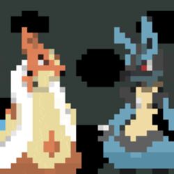  1:1 ambiguous_gender animated bodily_fluids bui digital_media_(artwork) floatzel generation_4_pokemon hug kinkyharpy kissing love low_res lucario nintendo pixel_(artwork) pixel_animation pokemon pokemon_(species) saliva simple_background thumbnail 