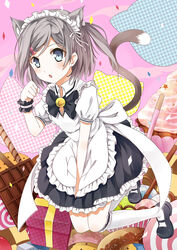  animal_ears hentai_ouji_to_warawanai_neko maid nekomimi tail tons tsutsukakushi_tsukiko 