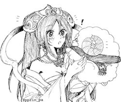  :o alternate_costume animal bare_shoulders breasts chinese_clothes cleavage commentary_request dress female greyscale guqin_sona holding holding_animal horns jewelry large_breasts league_of_legends long_hair long_sleeves looking_at_another monochrome necklace otani_(kota12ro08) scarf sheep sheep_horns sona_(league_of_legends) twintails twitter_username 